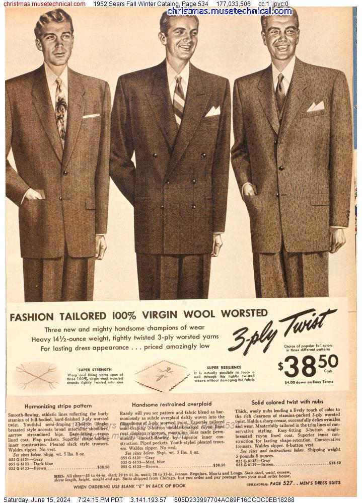 1952 Sears Fall Winter Catalog, Page 534