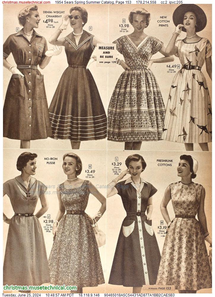 1954 Sears Spring Summer Catalog, Page 153
