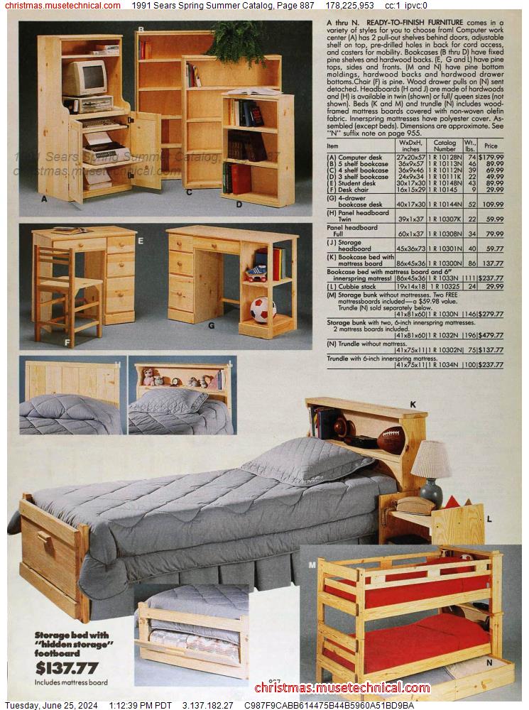 1991 Sears Spring Summer Catalog, Page 887