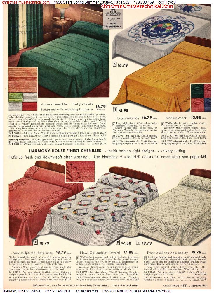 1950 Sears Spring Summer Catalog, Page 502
