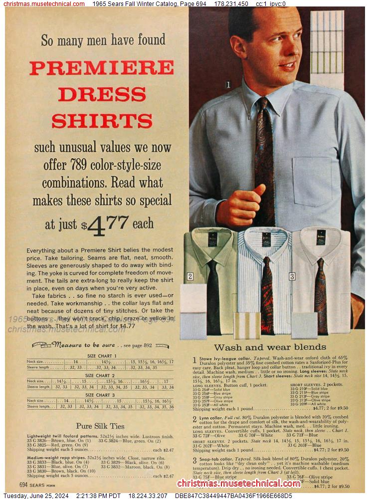 1965 Sears Fall Winter Catalog, Page 694