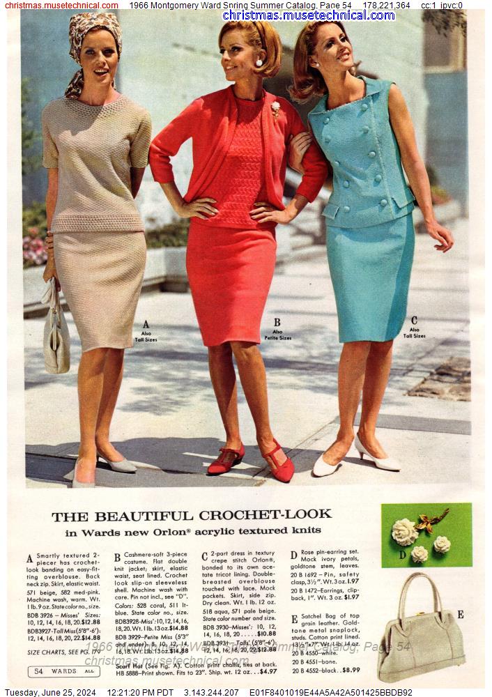 1966 Montgomery Ward Spring Summer Catalog, Page 54