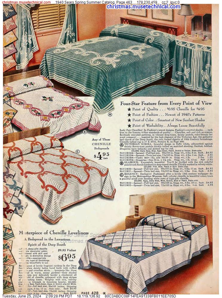 1940 Sears Spring Summer Catalog, Page 463