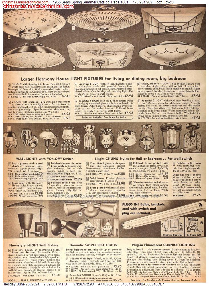1955 Sears Spring Summer Catalog, Page 1061