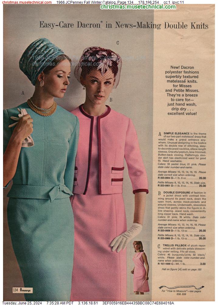 1966 JCPenney Fall Winter Catalog, Page 134
