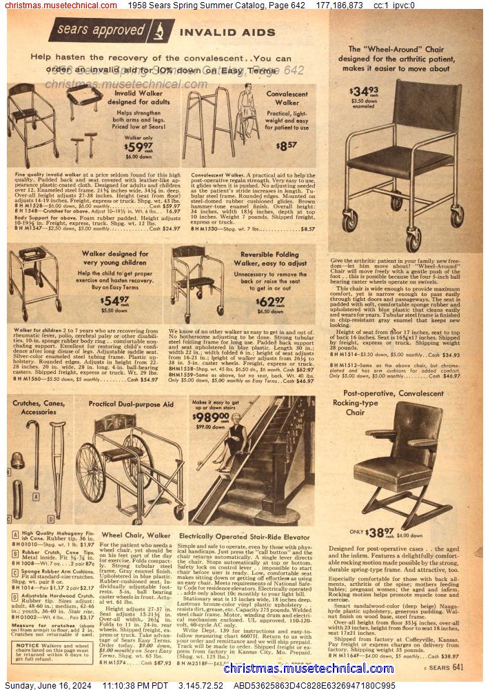1958 Sears Spring Summer Catalog, Page 642