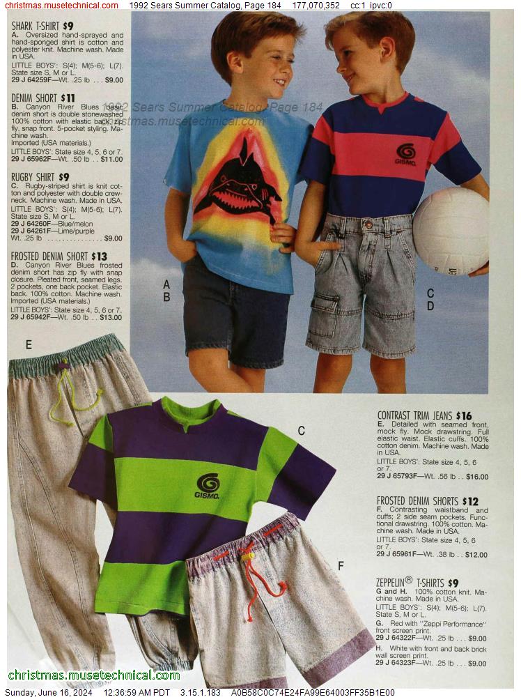 1992 Sears Summer Catalog, Page 184
