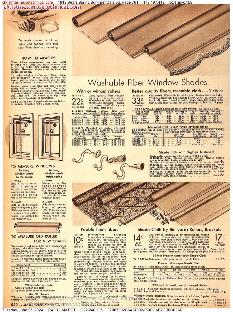 1943 Sears Spring Summer Catalog, Page 761