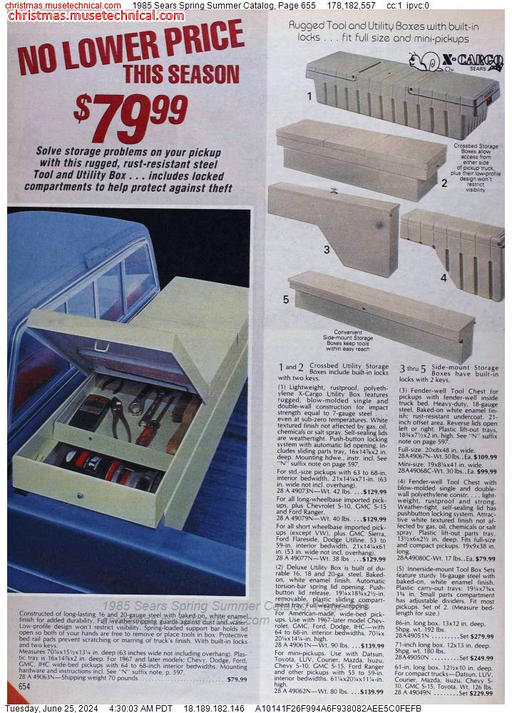 1985 Sears Spring Summer Catalog, Page 655