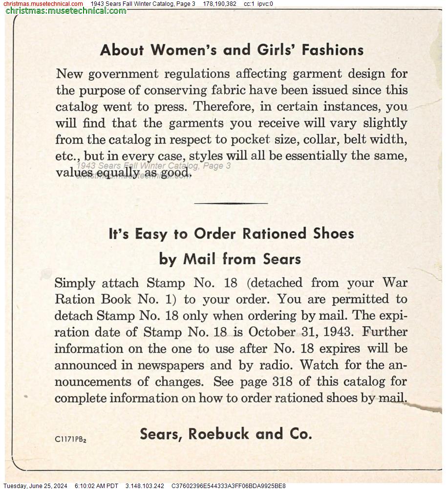 1943 Sears Fall Winter Catalog, Page 3