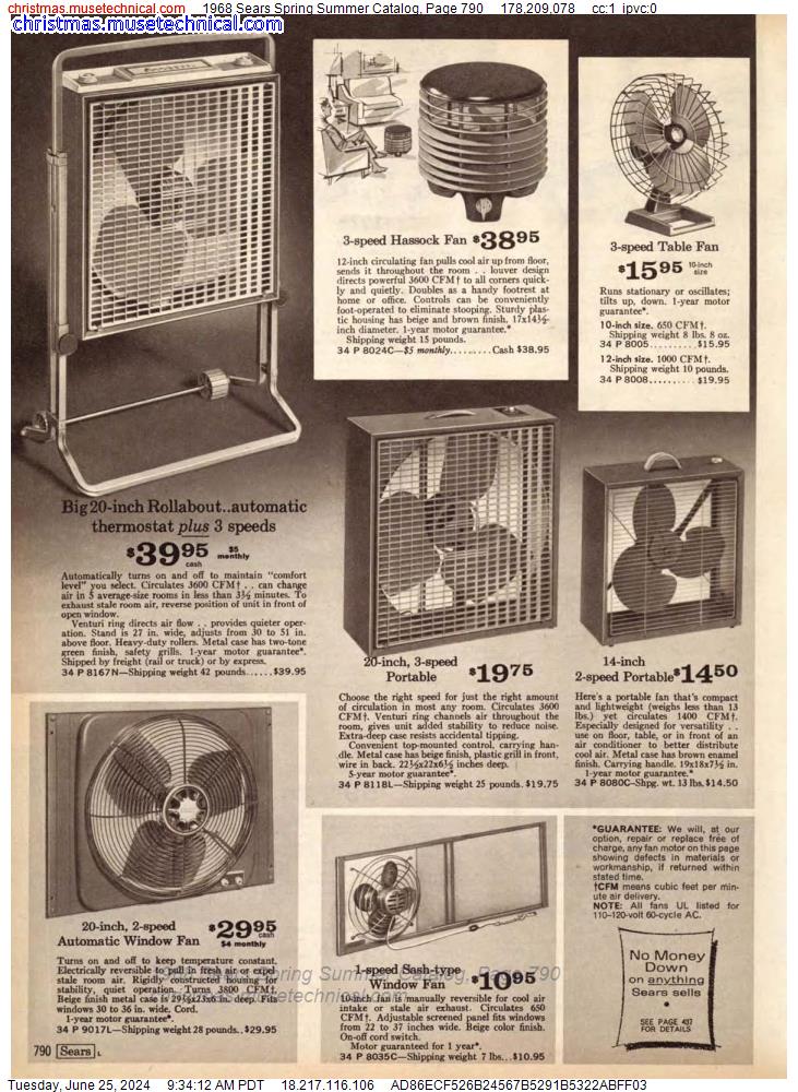 1968 Sears Spring Summer Catalog, Page 790