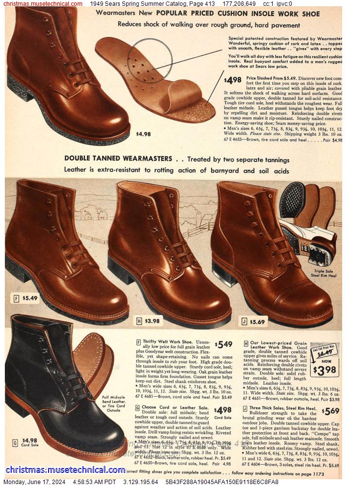 1949 Sears Spring Summer Catalog, Page 413