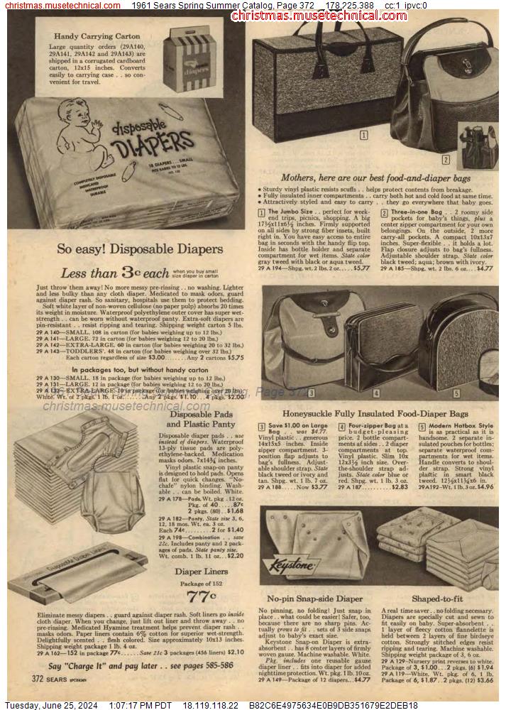 1961 Sears Spring Summer Catalog, Page 372