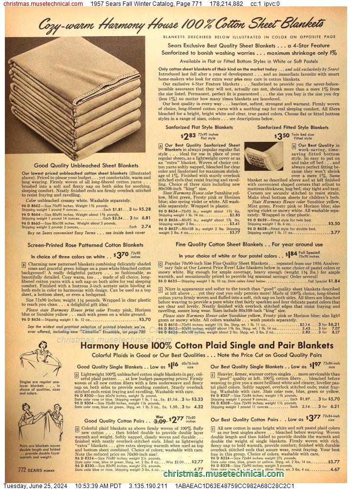 1957 Sears Fall Winter Catalog, Page 771