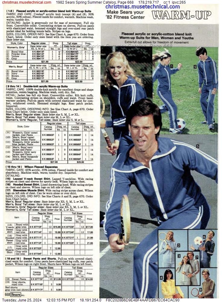 1982 Sears Spring Summer Catalog, Page 668