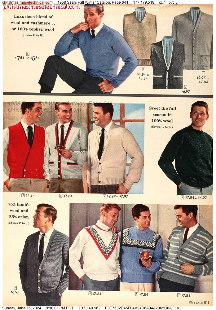 1958 Sears Fall Winter Catalog, Page 641