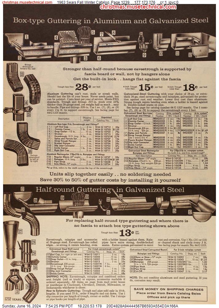 1963 Sears Fall Winter Catalog, Page 1239