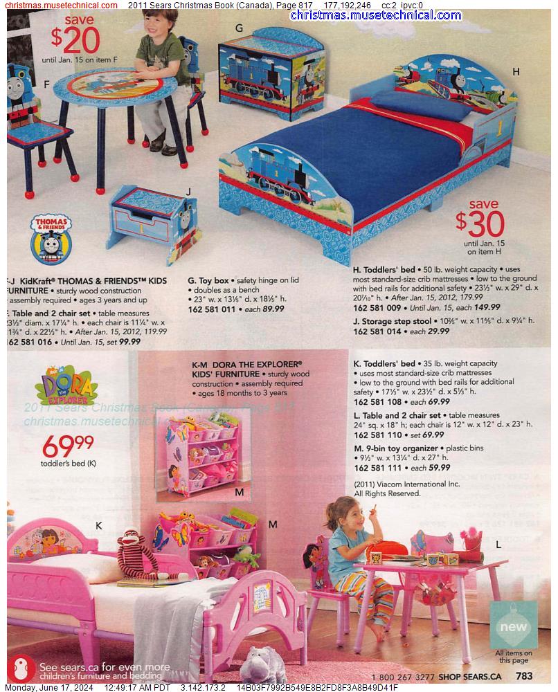 2011 Sears Christmas Book (Canada), Page 817