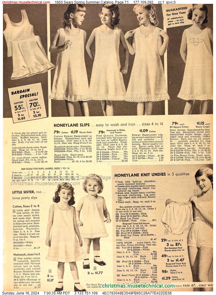 1950 Sears Spring Summer Catalog, Page 71