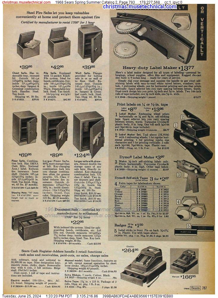 1968 Sears Spring Summer Catalog 2, Page 793
