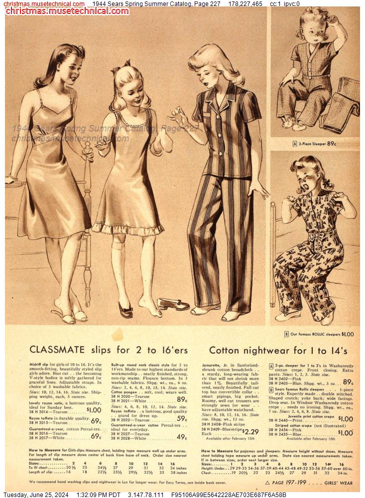 1944 Sears Spring Summer Catalog, Page 227