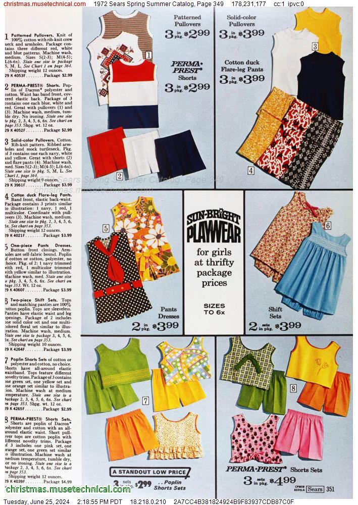 1972 Sears Spring Summer Catalog, Page 349