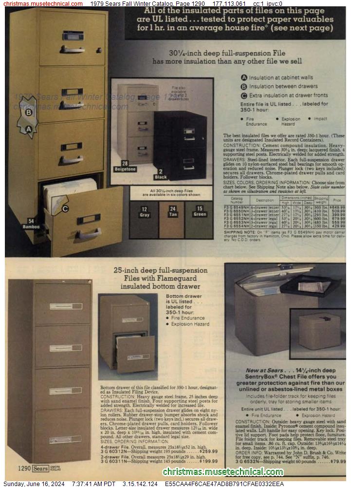 1979 Sears Fall Winter Catalog, Page 1290