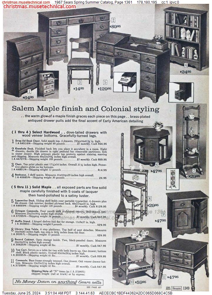 1967 Sears Spring Summer Catalog, Page 1361