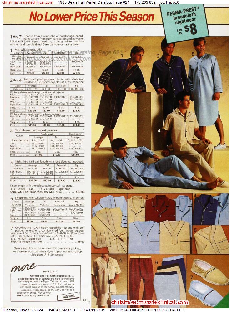 1985 Sears Fall Winter Catalog, Page 621
