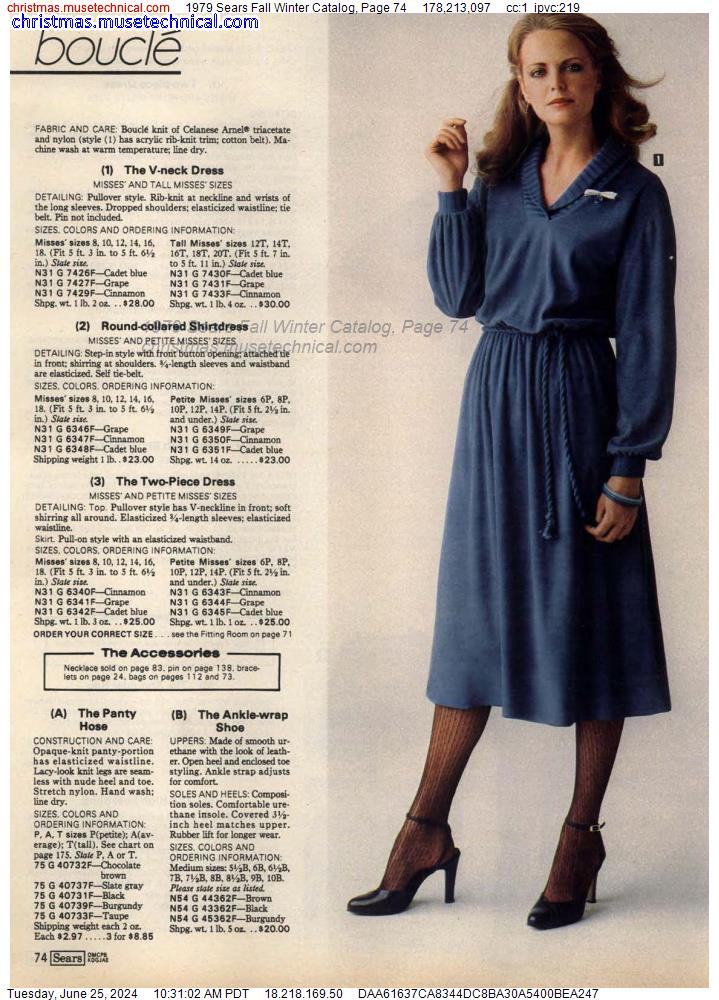 1979 Sears Fall Winter Catalog, Page 74