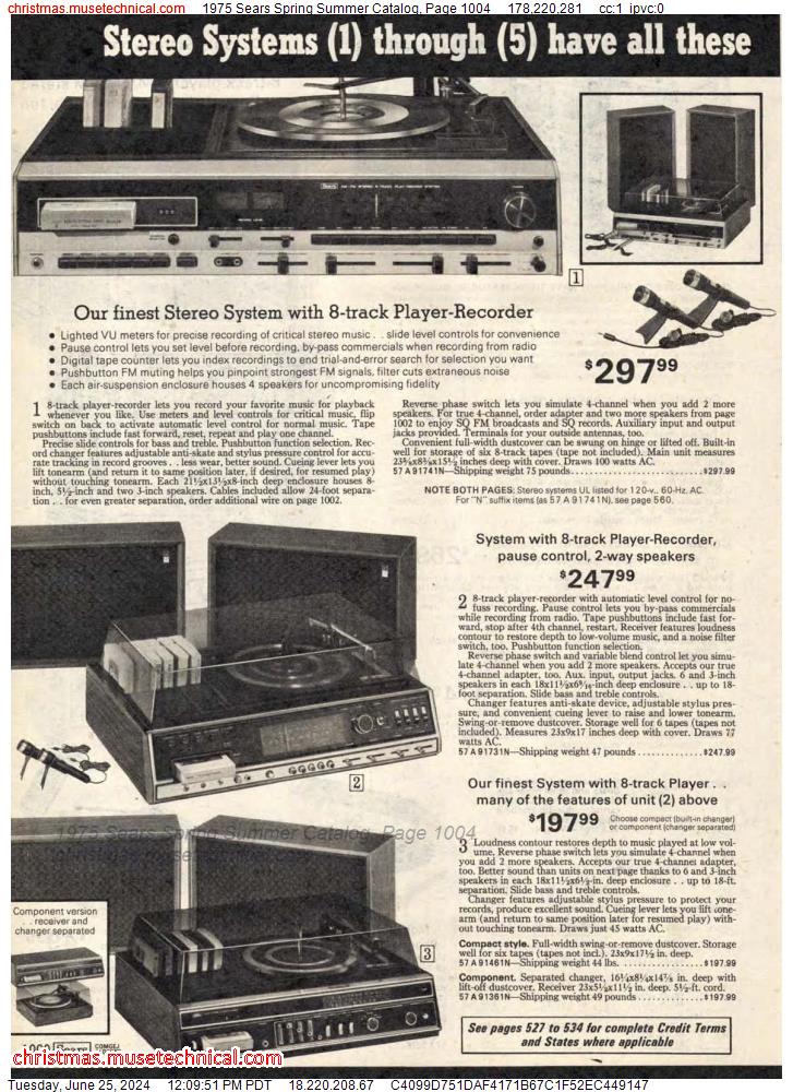 1975 Sears Spring Summer Catalog, Page 1004