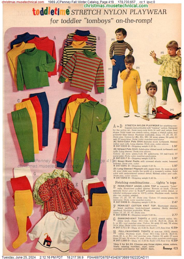 1969 JCPenney Fall Winter Catalog, Page 419