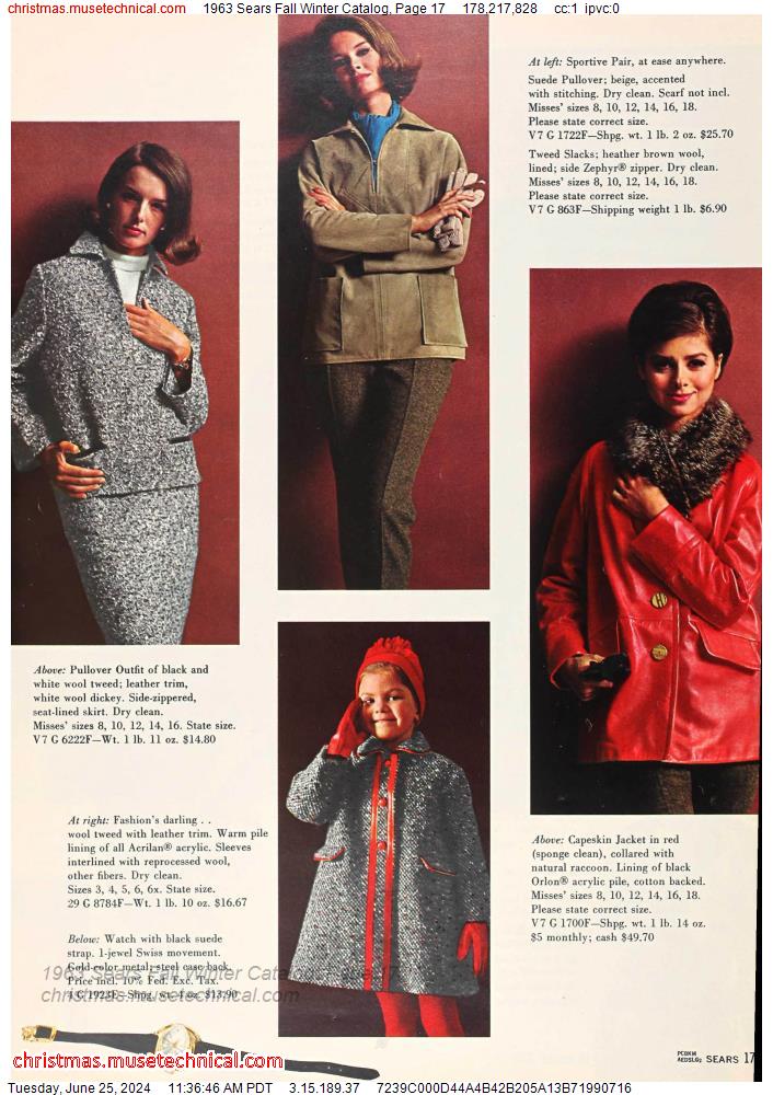 1963 Sears Fall Winter Catalog, Page 17