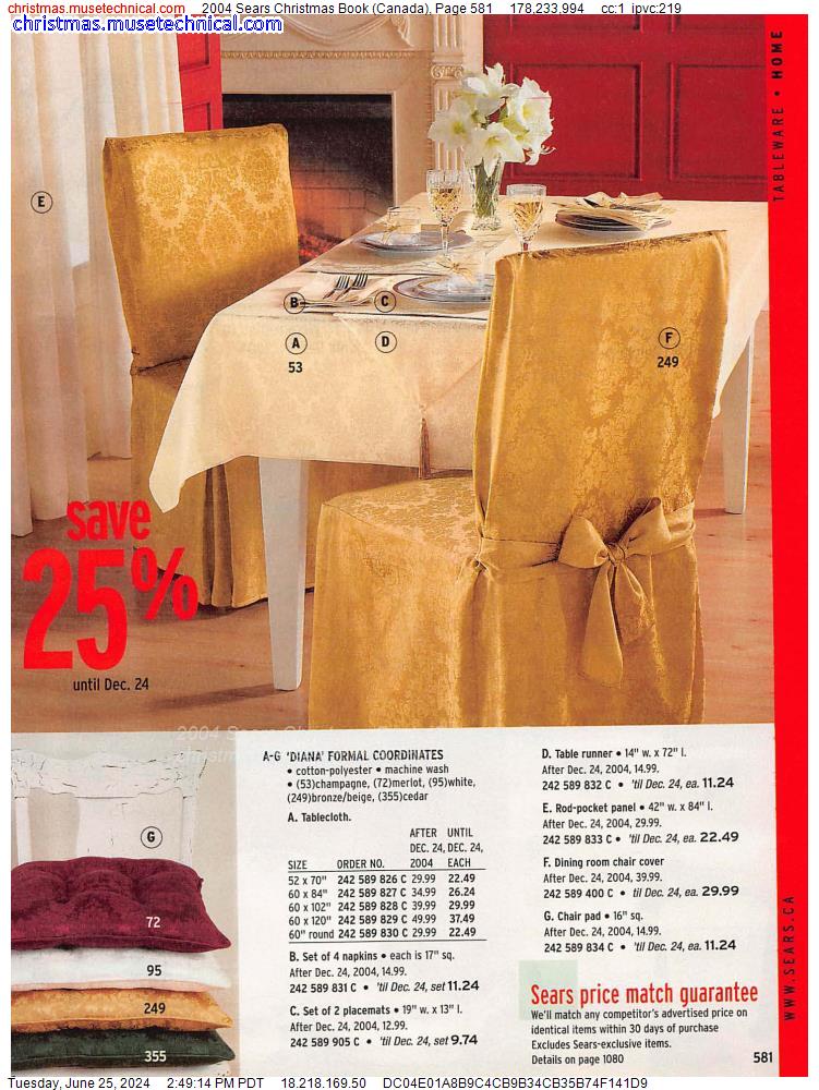 2004 Sears Christmas Book (Canada), Page 581