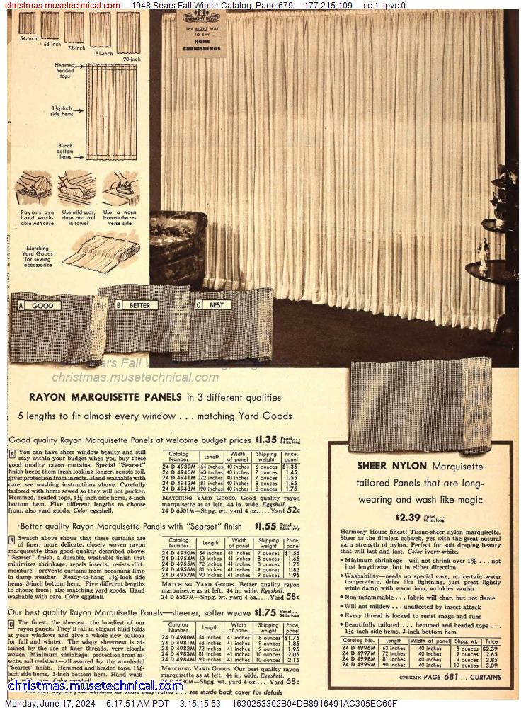 1948 Sears Fall Winter Catalog, Page 679