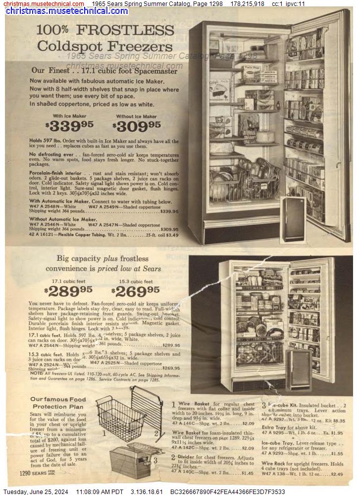 1965 Sears Spring Summer Catalog, Page 1298