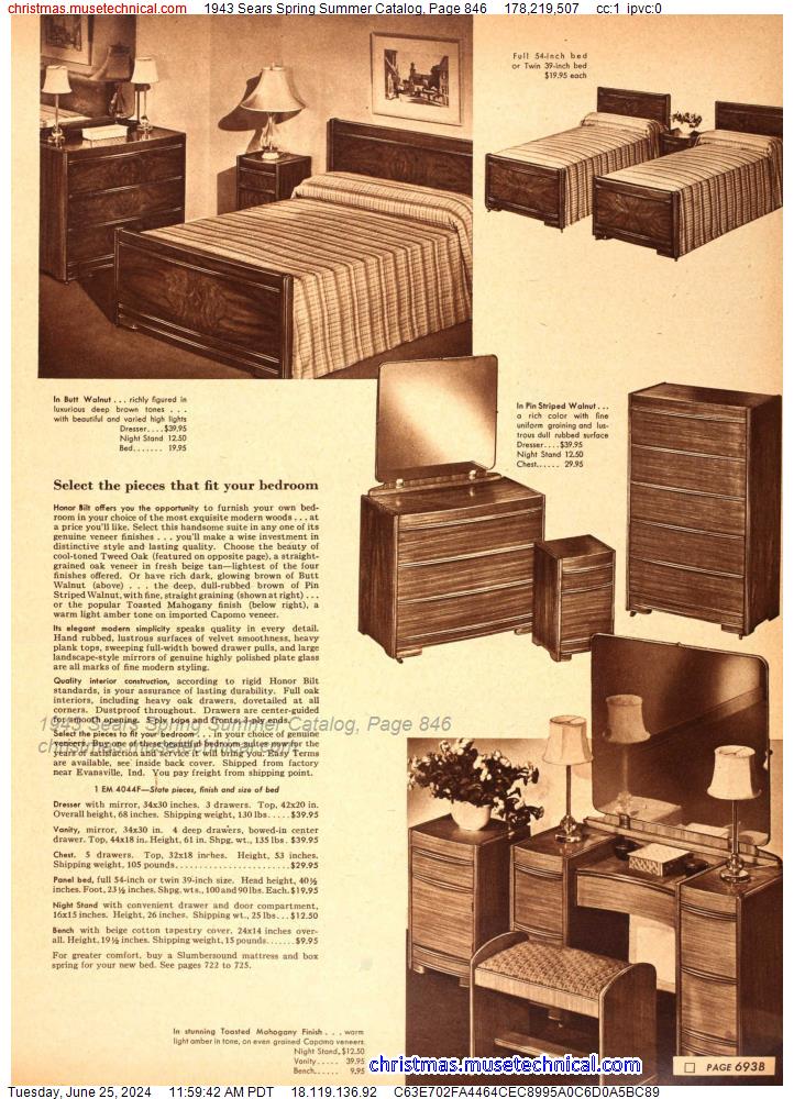 1943 Sears Spring Summer Catalog, Page 846