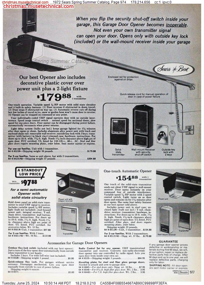 1972 Sears Spring Summer Catalog, Page 974