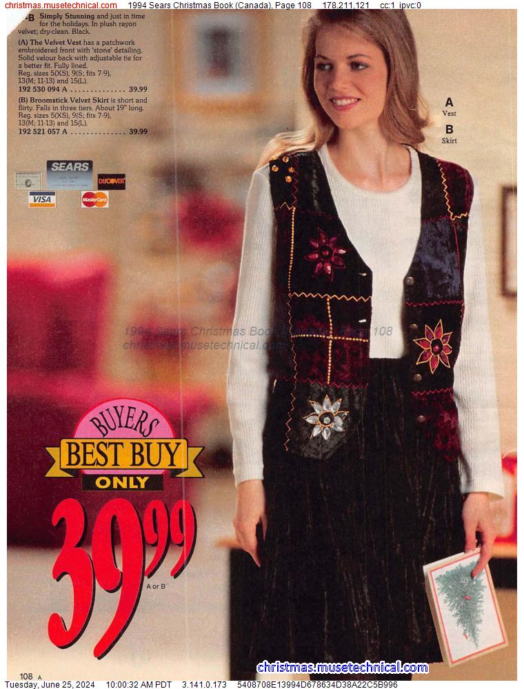 1994 Sears Christmas Book (Canada), Page 108