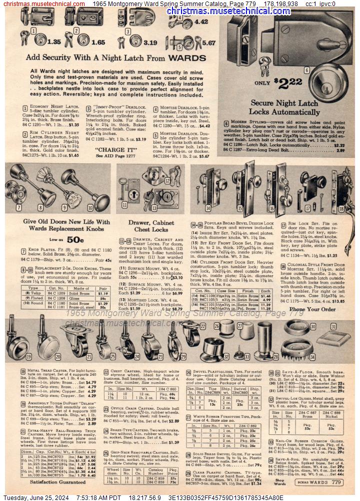 1965 Montgomery Ward Spring Summer Catalog, Page 779