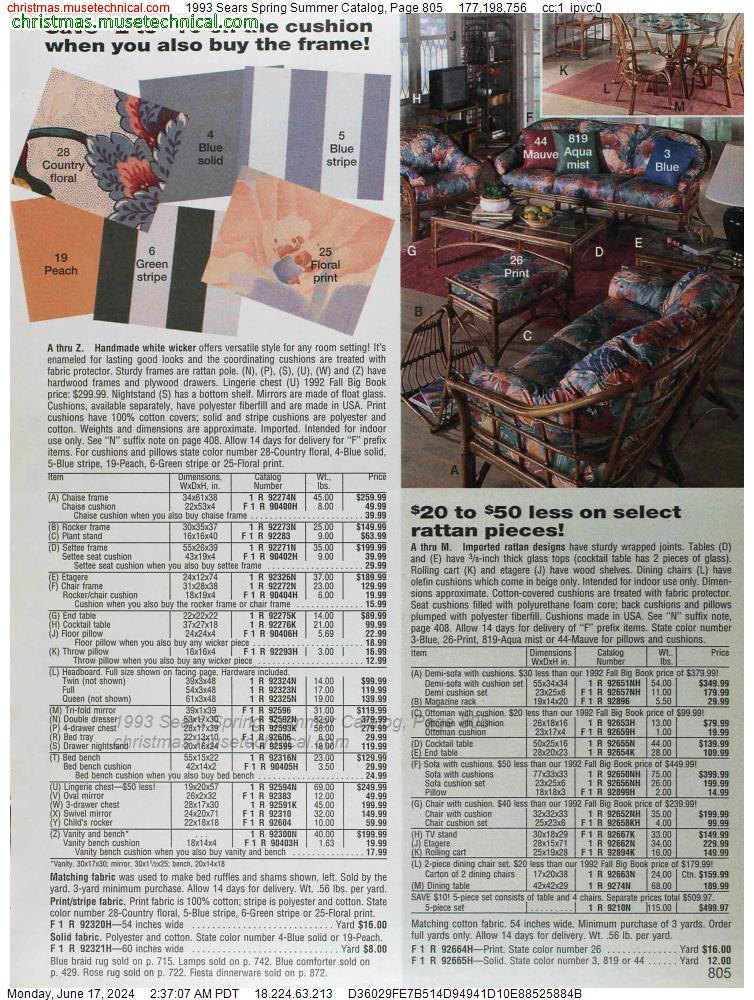 1993 Sears Spring Summer Catalog, Page 805