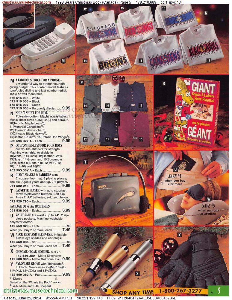 1998 Sears Christmas Book (Canada), Page 5