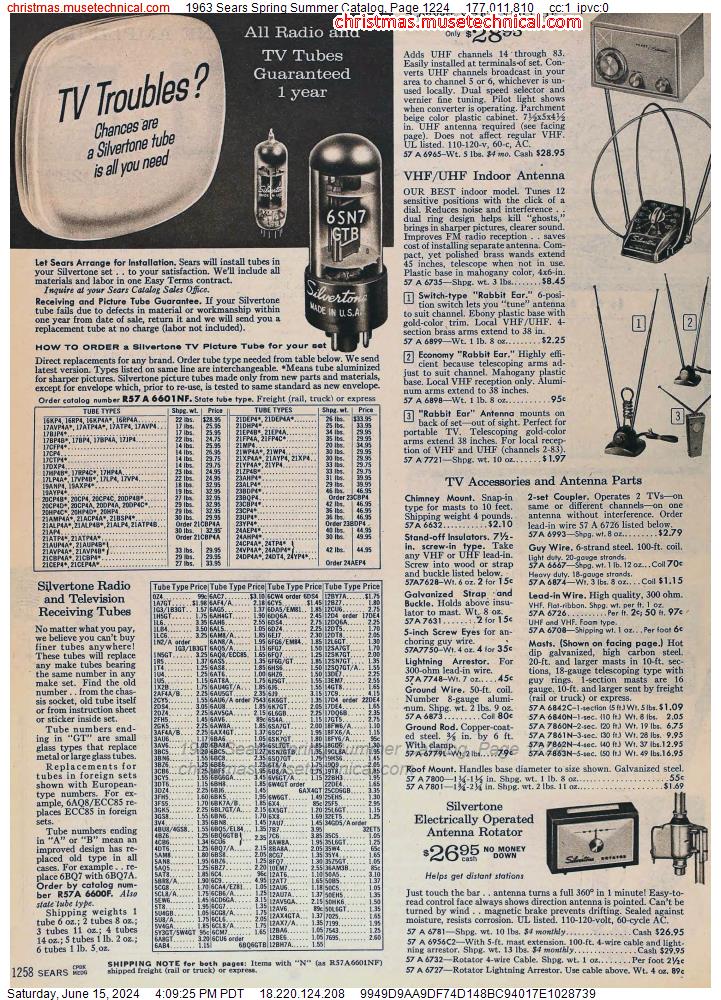 1963 Sears Spring Summer Catalog, Page 1224