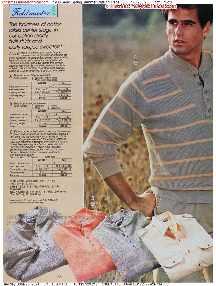 1988 Sears Spring Summer Catalog, Page 386