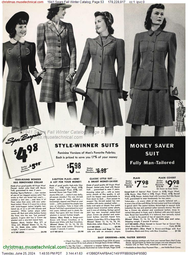 1941 Sears Fall Winter Catalog, Page 53