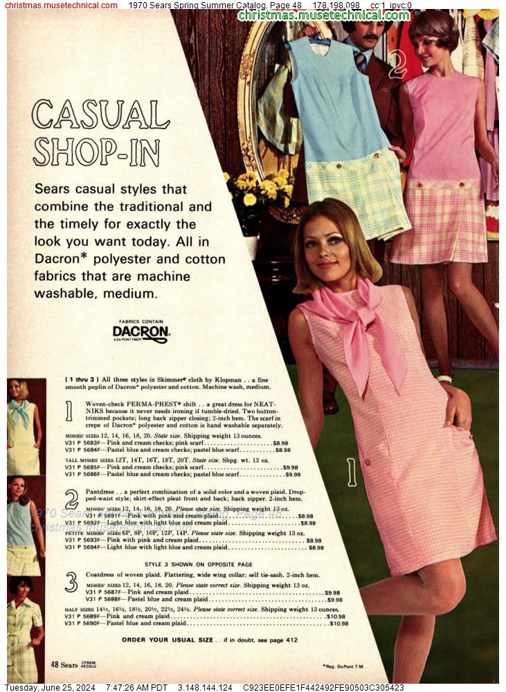 1970 Sears Spring Summer Catalog, Page 48