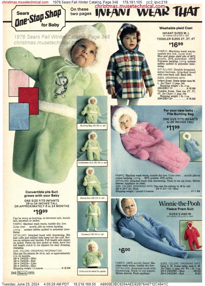 1976 Sears Fall Winter Catalog, Page 348