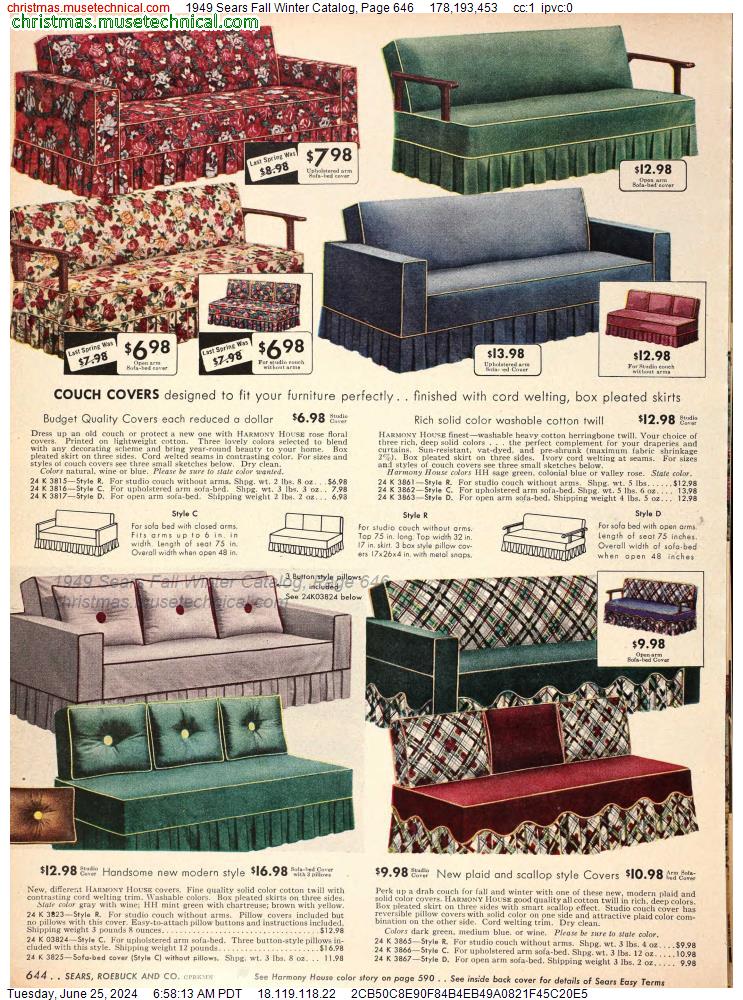 1949 Sears Fall Winter Catalog, Page 646