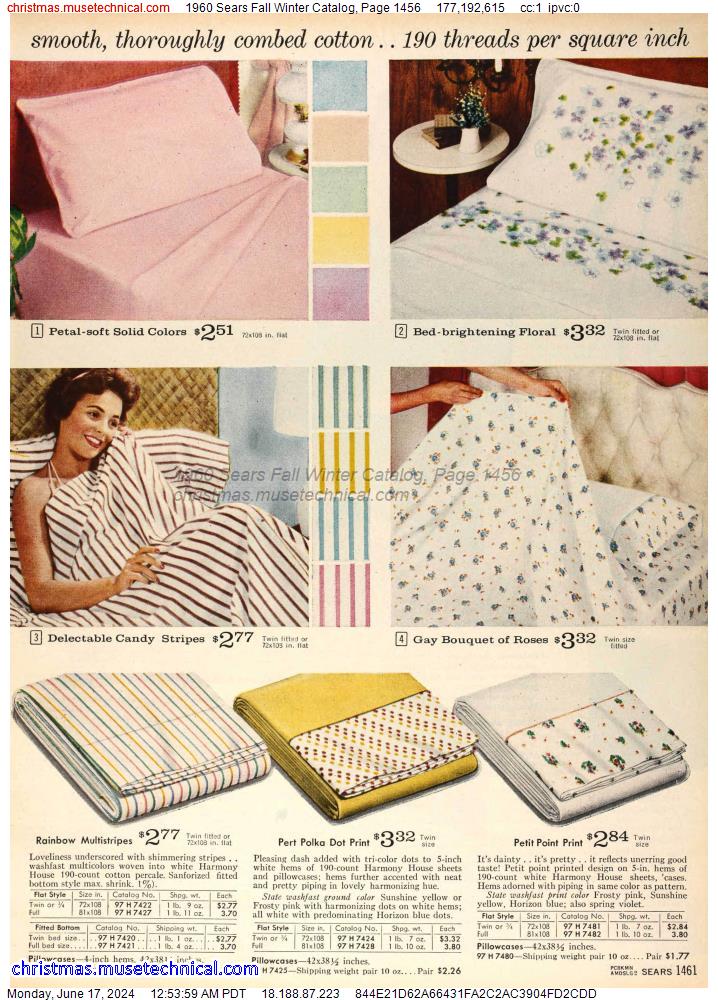 1960 Sears Fall Winter Catalog, Page 1456
