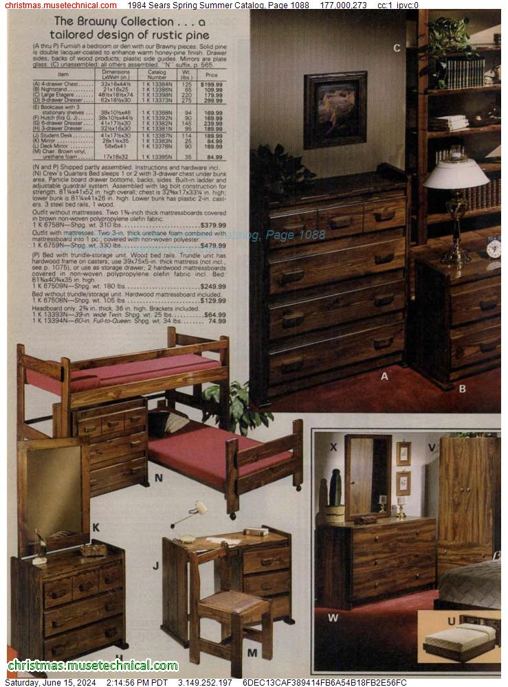 1984 Sears Spring Summer Catalog, Page 1088